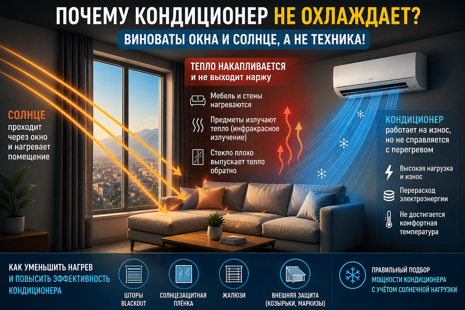 Почему кондиционер «не тянет»